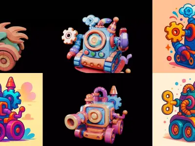 Wood Toy bundle 17 pack 100 glb Low-poly 3D model