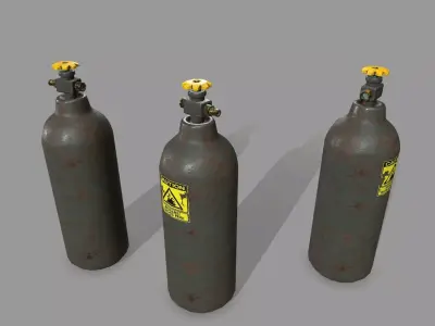 Propane Tank Low-poly 3D model 15