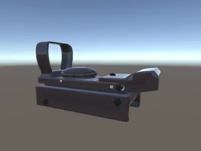 Red Dot Sight Scope Low-poly 3D model
