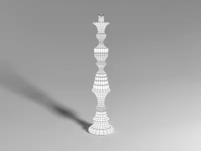 Antique Candlestick Low-poly 3D model