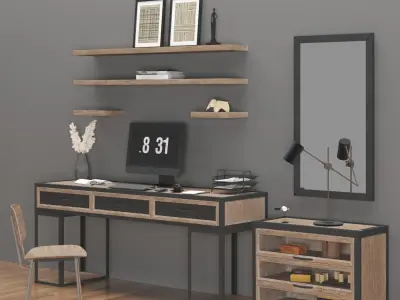 Office And Drawer 3D model