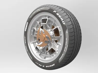 Realistic Wheel Tire 3D model