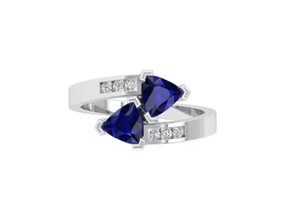 Trillion Stone Ring 3D print model