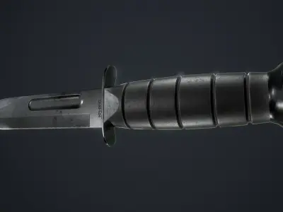Ka-Bar Modern Military Knife Low-poly 3D model