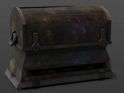 Old Chest 3D Model  Low-poly 3D model