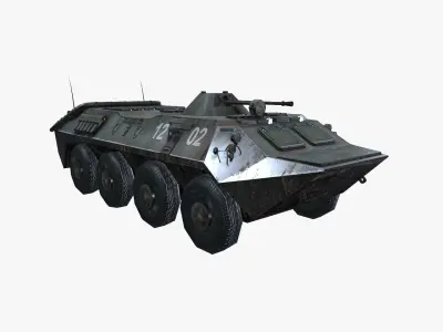 BTR 70 Low-poly 3D model