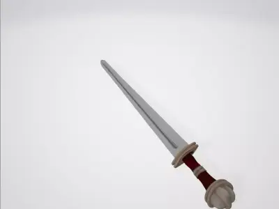 Viking Sword Low-poly 3D model 2