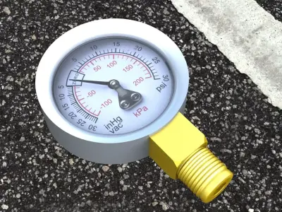 Pressure Gauge Free 3D model