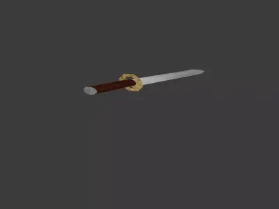 tanto katana Low-poly 3D model