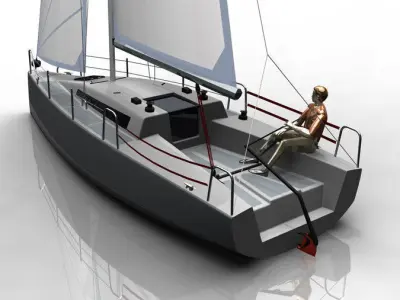 730v2 top sailboat Free 3D model