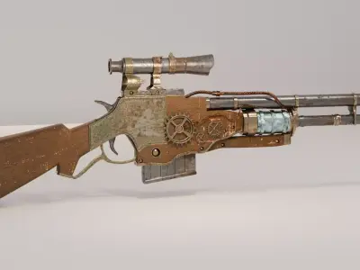 3D Steampunk rifle  3D model