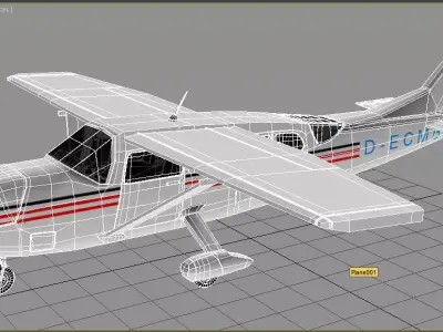 Cessna 207 Low-poly 3D model