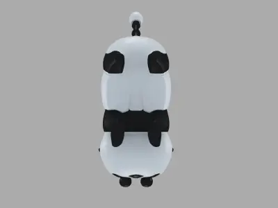 TOY PANDA Low-poly 3D model