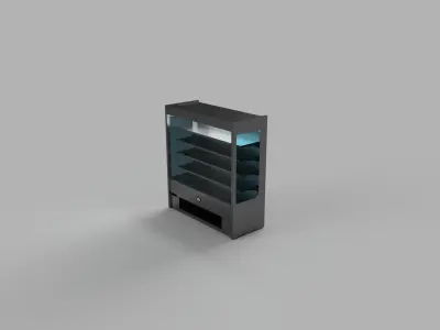 Triple Door Refrigerated Display Merchendiser 3D model
