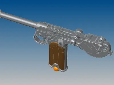 Borchardt C93 3D model