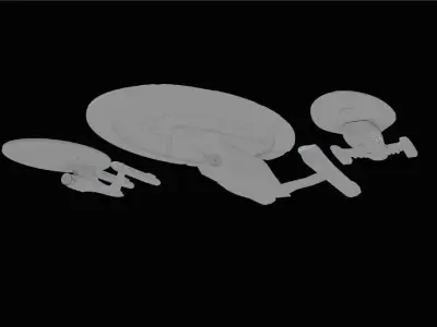 Star Ship Attack Animation 3D model