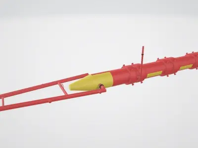 Underwater Wave Energy Collector Low-poly 3D model