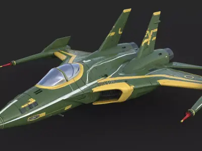 Fighter  jet High Detail  3D model