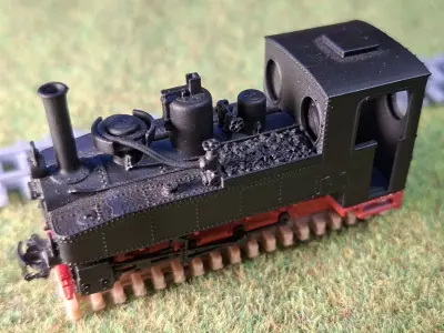D-Feldbahn Locomotive HF 1-87 H0f600mm resin 3D print model