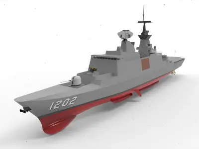 ROCS Kang Ding Frigate 3D model