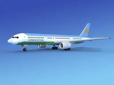 Boeing 757-200 Uzbekistan 3D model