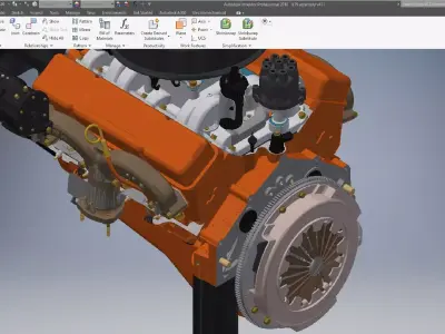 V8 Engine Assembly 3D Model 3D model