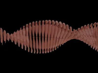 DNA Cell Visual Sci-fi Version  Low-poly 3D model