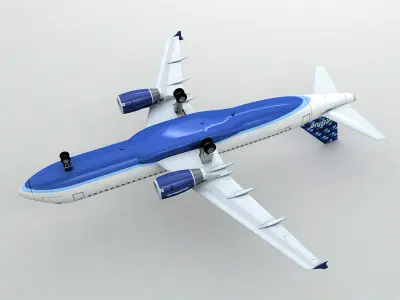 Airbus A320 Airliner - Jet Blue 3D model