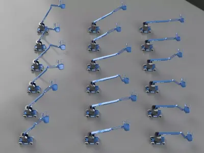 Genie Z30-N20 Articulating Boom Lift 3D Model Pack 18 Poses 3D model