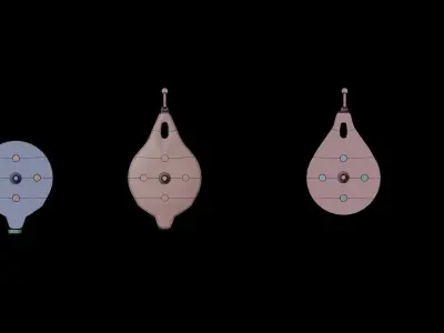 Pulley-Crane set of reels 3D model