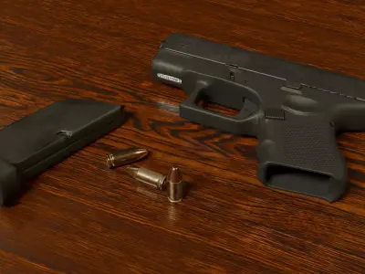 Glock 26 Low-poly Game-ready Low-poly 3D model
