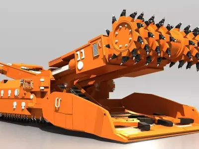 Continuous Miner 3D model