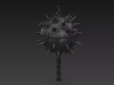 Vintage Naval Sea Mine  WWII Spiked Underwater  3D model