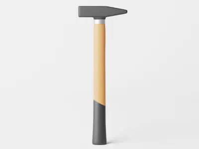 Tack Hammer or Upholstery Hammer Low-poly 3D model
