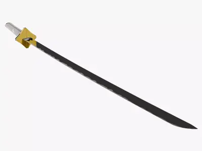 Katana Low-poly 3D model 21