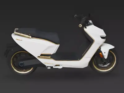 Realistic Futuristic Scooter 3D Model Low-poly 3D model