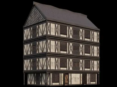 Medieval Houses 45- 4K Textures Game Ready Low-poly 3D model