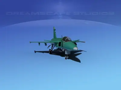 SAAB JAS 39 Gripen V08 3D model
