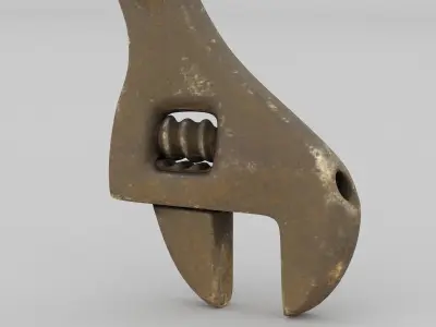 Wrench Low SM Low-poly 3D model