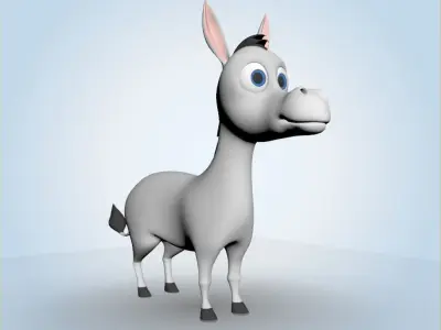 Donkey cartoon 3D model purchase