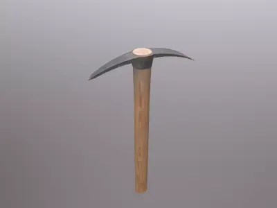 Pickaxe Low-poly 3D model 4