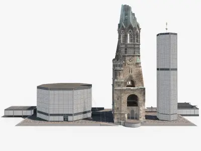 Kaiser Wilhelm Memorial Church Berlin Germany 3D model