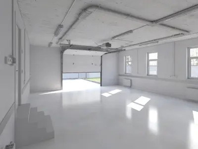 Home Garage Base Interior 1 Vray 3D model