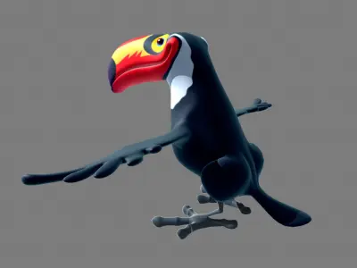 Low Poly Animals zebra Free low-poly 3D model