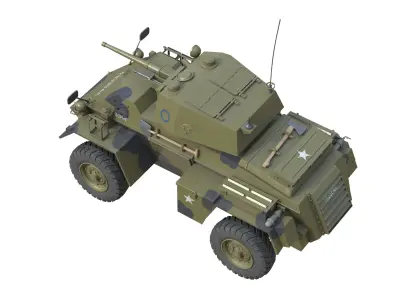 Humber Armoured Car Low-poly 3D model