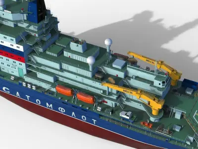 Arktika Project 22220 icebreakers 3D model