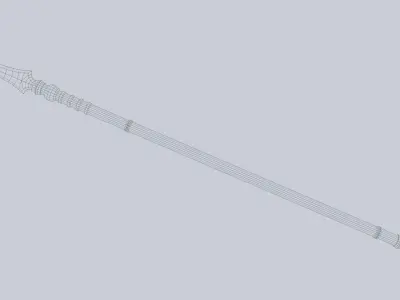 Draconic spear Low-poly 3D model