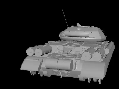 R90 IS4M Tank Low-poly 3D model