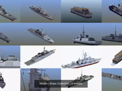 Modern Ships Collection 3D Model Pack
