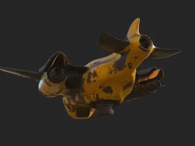 Old Working Spaceship 3D model
